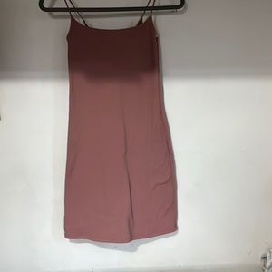 Baby pink Abercrombie & Fitch fitted mini dress